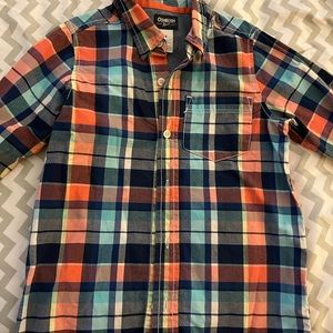 Button down boys shirt plaid